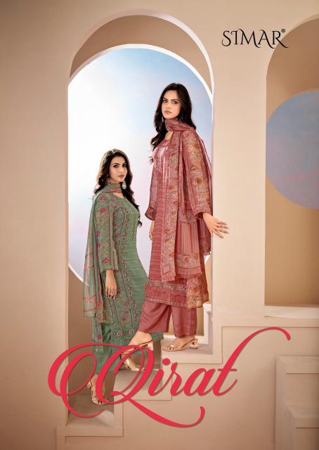 Glossy simar qirat cotton dress materials wholesale dealers